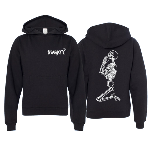 Starkyy Praying Skeleton Black Hoodie
